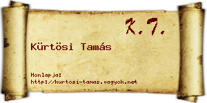 Kürtösi Tamás névjegykártya